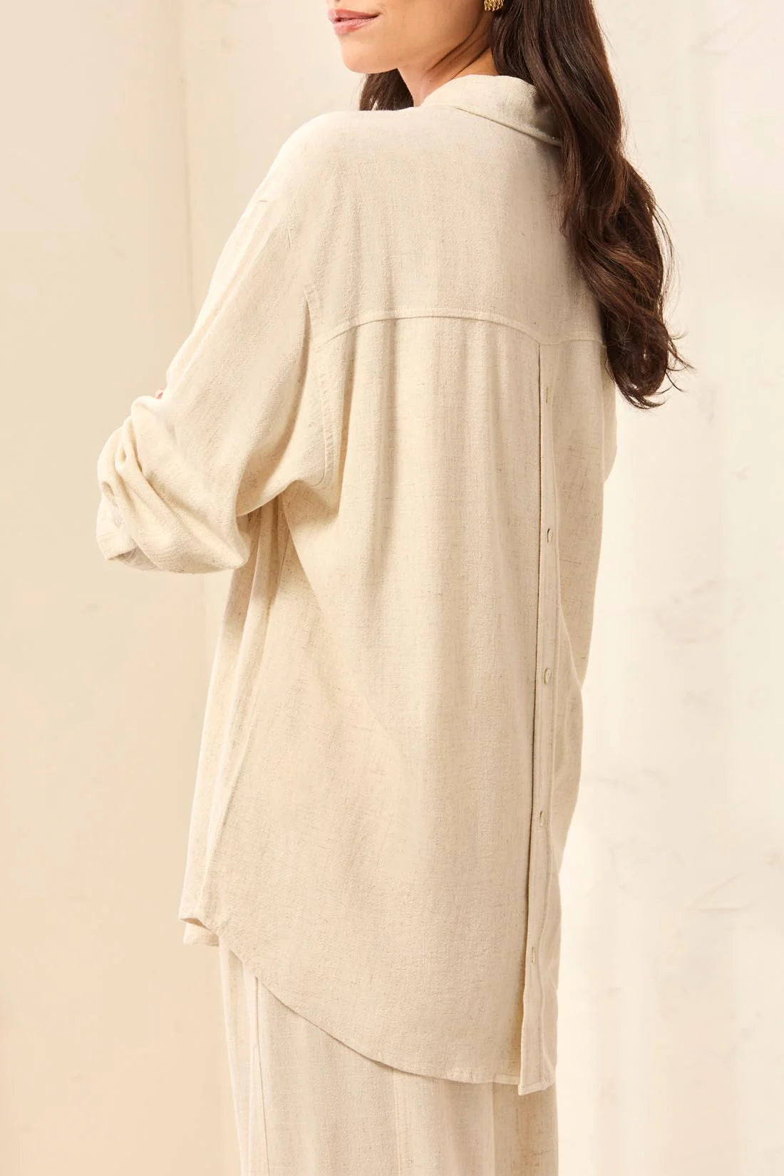 Tribal L/S Button Front Shirt W/ Back Placket