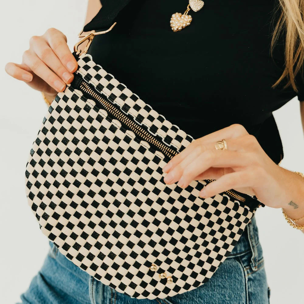 Checkered Westlyn Woven Bum Bag