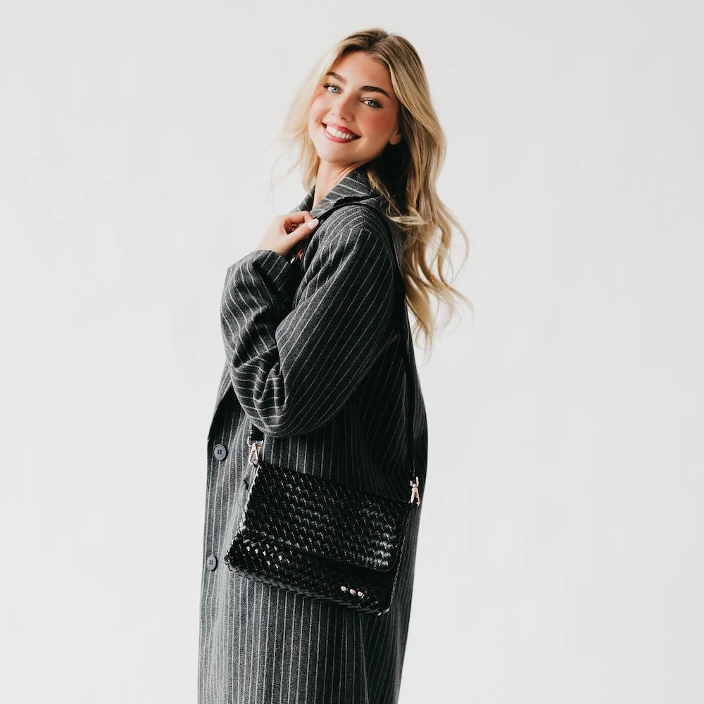 Wrenlee Woven Flap Crossbody