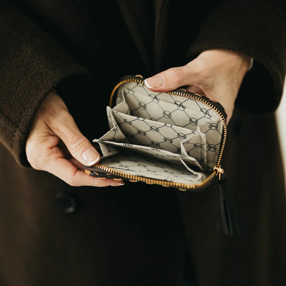 Checkered Wynona Woven Wallet