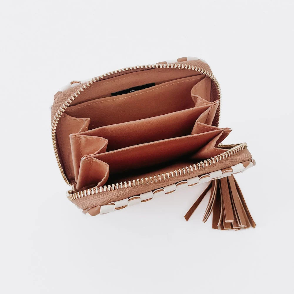 Checkered Wynona Woven Wallet