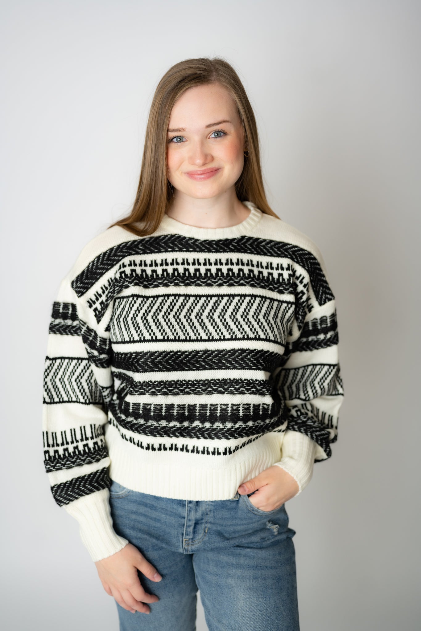 Herringbone Stripe Sweater