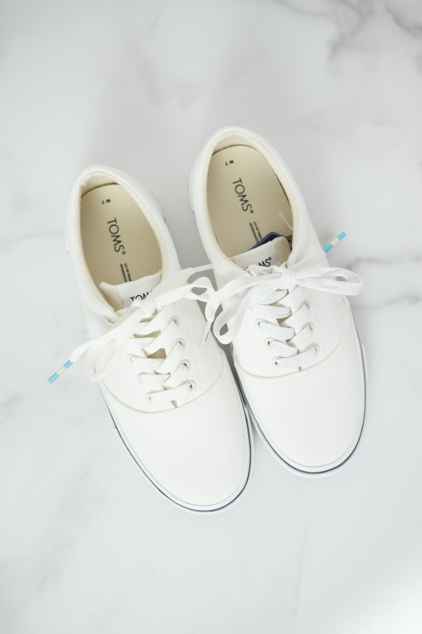 TOMS White Washed Canvas Laceup