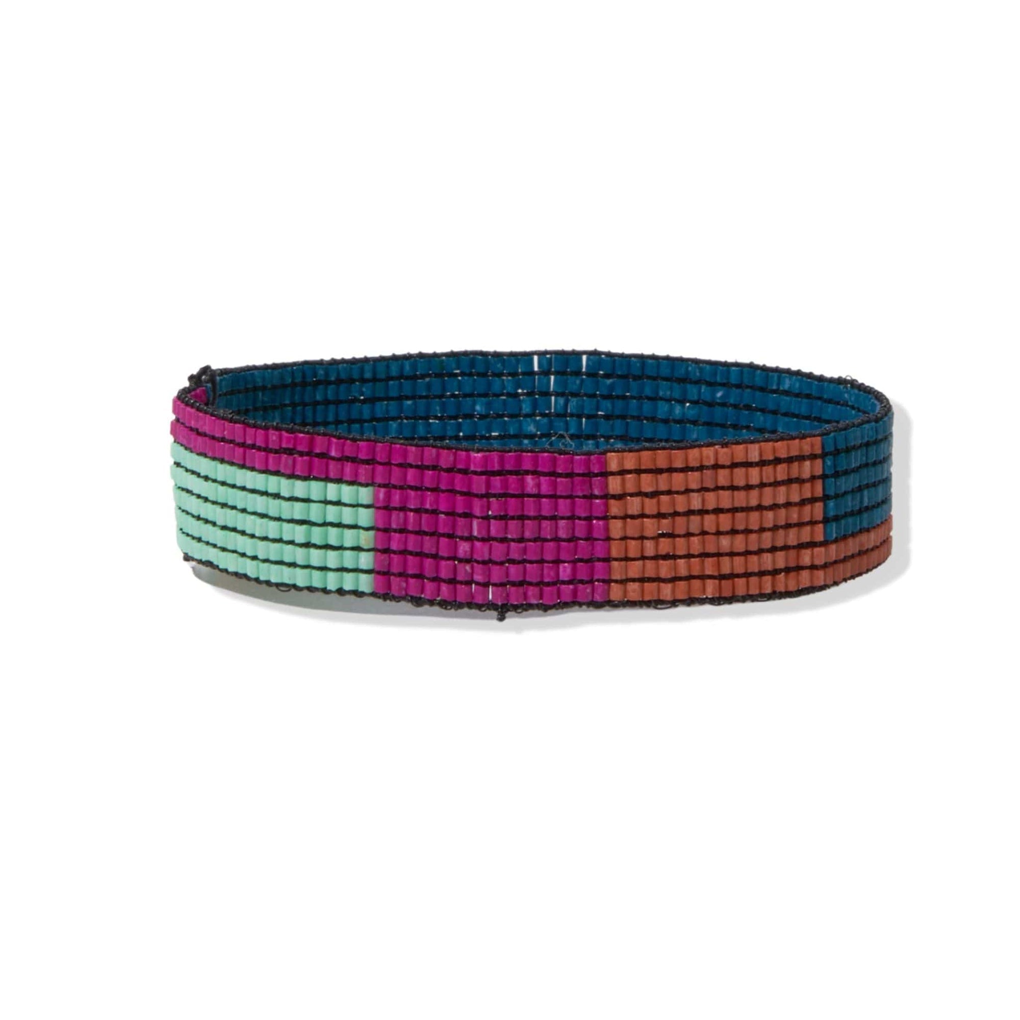 Color Block Small Luxe Stretch Bracelet .5"